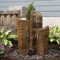 Basalt Column Fountain Kits with 3 Real Basalt Columns