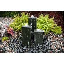 Granite Column Fountain Kit with 3 Real Granite Columns