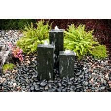 Granite Column Fountain Kit with 3 Real Granite Columns