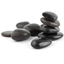 Black Polished Garden Stones - 22lb Bags