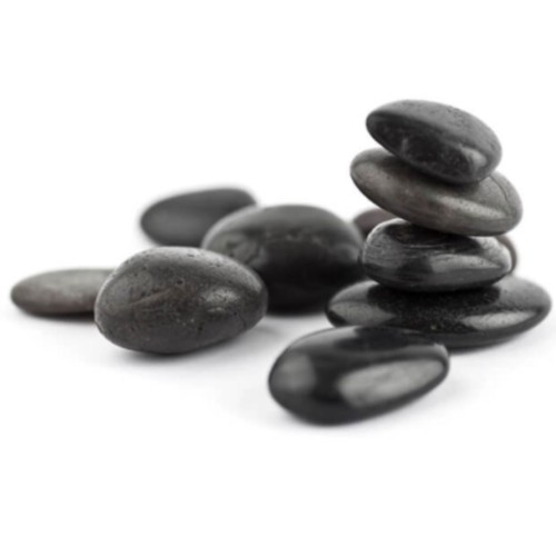 Black Polished Garden Stones - 22lb Bags