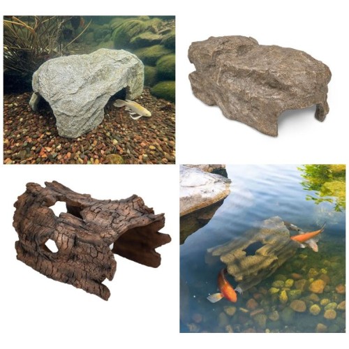 Faux Rock Caves & Faux Logs For Fish