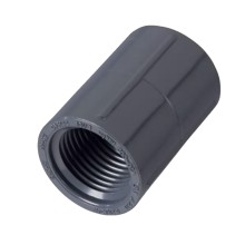 PVC Coupler - FPT x FPT - Gray
