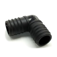 Black Poly Hose Elbows (HB x HB) 90 Degree Couplers for Non-Kink Tubing