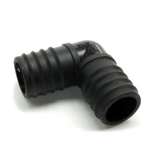 Black Poly Hose Elbows (HB x HB) 90 Degree Couplers for Non-Kink Tubing