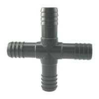 Poly Cross Hose Couplers - HB x HB  X HB x HB Insert Cross Fittings
