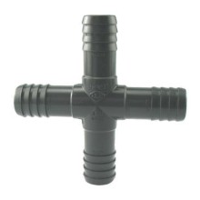 Poly Cross Hose Couplers - HB x HB  X HB x HB Insert Cross Fittings