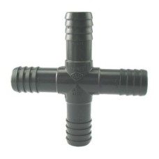 Poly Cross Hose Couplers - HB x HB  X HB x HB Insert Cross Fittings