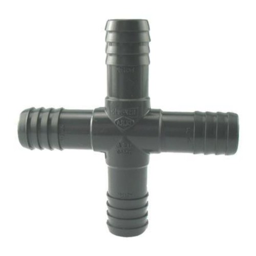 Poly Cross Hose Couplers - HB x HB  X HB x HB Insert Cross Fittings