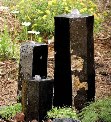 Basalt Stone Column Fountain Sets